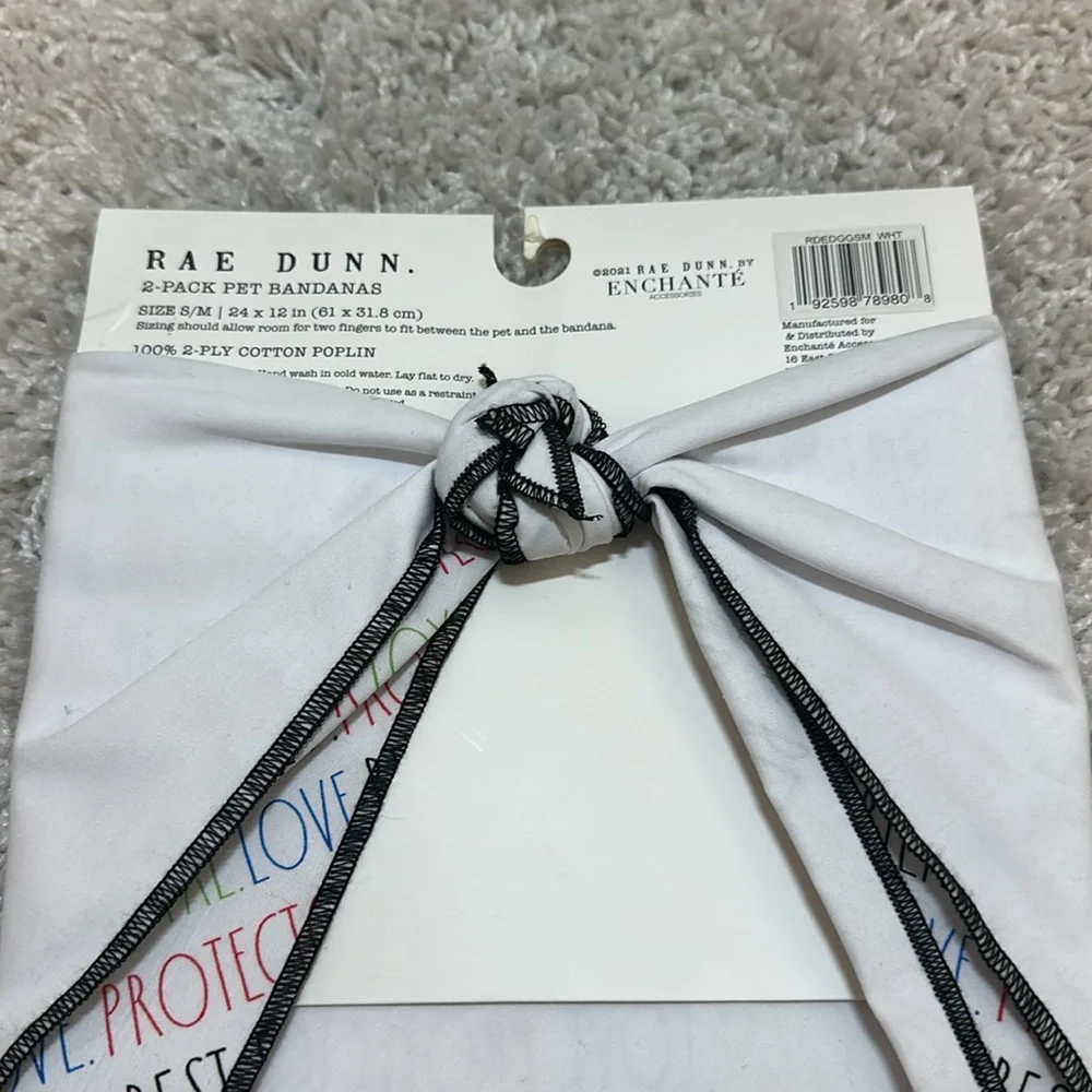 RAE DUNN 2 Pack Pet Bandanas